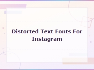 Free Glitch Text Fonts for Instagram Downloads